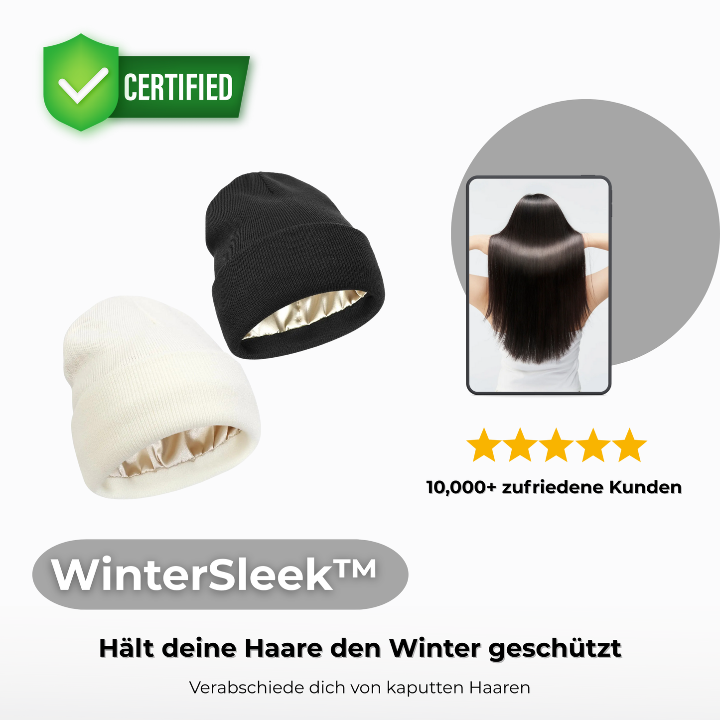 WinterSleek™ – Satingefütterte Mütze für frizzfreie, geschützte Haare