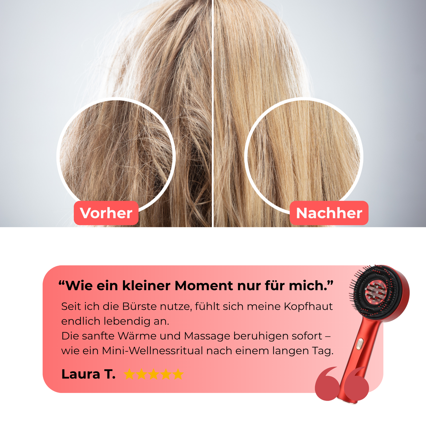LUNAVA – Rotlicht Massage-Bürste