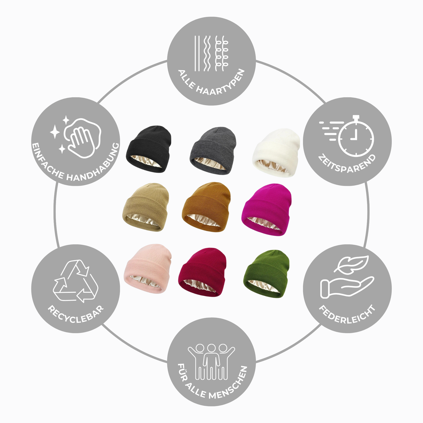 WinterSleek™ – Satingefütterte Mütze für frizzfreie, geschützte Haare